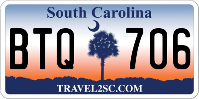 SC license plate BTQ706