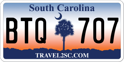 SC license plate BTQ707