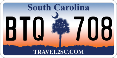 SC license plate BTQ708