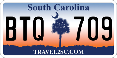 SC license plate BTQ709