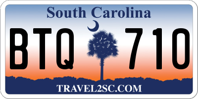 SC license plate BTQ710