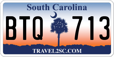 SC license plate BTQ713