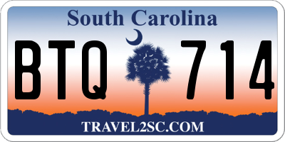 SC license plate BTQ714