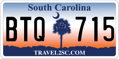 SC license plate BTQ715