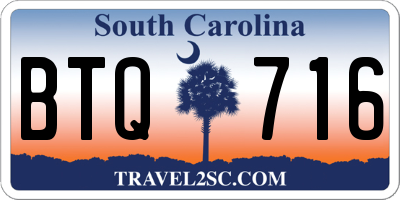SC license plate BTQ716