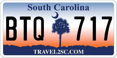 SC license plate BTQ717