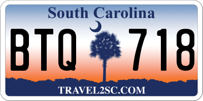 SC license plate BTQ718