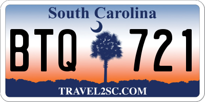 SC license plate BTQ721