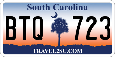 SC license plate BTQ723