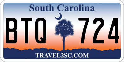 SC license plate BTQ724