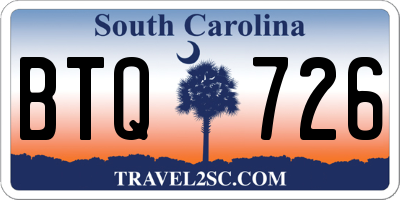 SC license plate BTQ726