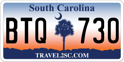 SC license plate BTQ730