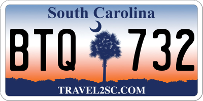 SC license plate BTQ732