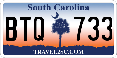 SC license plate BTQ733