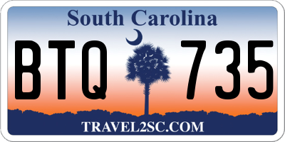 SC license plate BTQ735