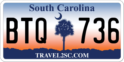 SC license plate BTQ736
