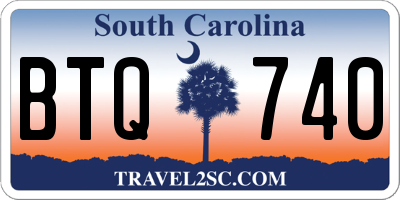 SC license plate BTQ740