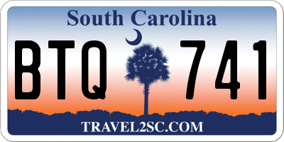 SC license plate BTQ741