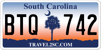 SC license plate BTQ742