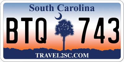 SC license plate BTQ743