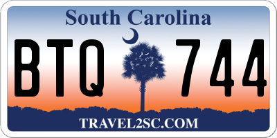 SC license plate BTQ744
