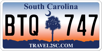 SC license plate BTQ747