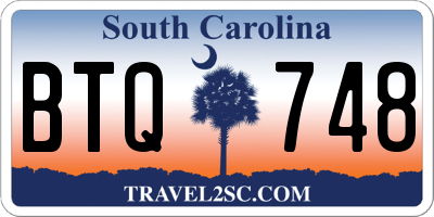 SC license plate BTQ748