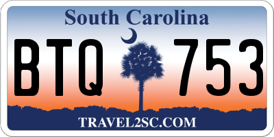 SC license plate BTQ753
