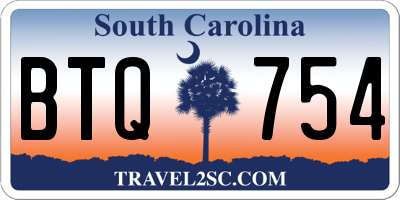 SC license plate BTQ754