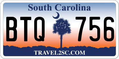 SC license plate BTQ756