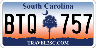 SC license plate BTQ757