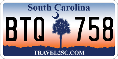 SC license plate BTQ758