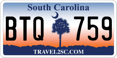 SC license plate BTQ759