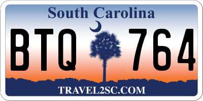 SC license plate BTQ764