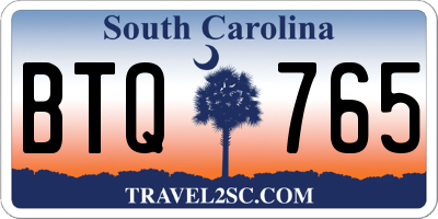 SC license plate BTQ765