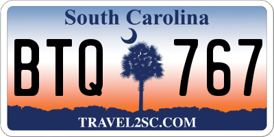 SC license plate BTQ767