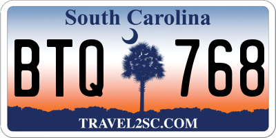 SC license plate BTQ768