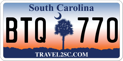 SC license plate BTQ770