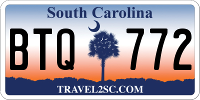 SC license plate BTQ772