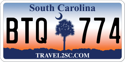 SC license plate BTQ774