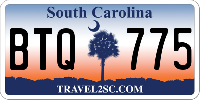 SC license plate BTQ775