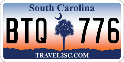 SC license plate BTQ776