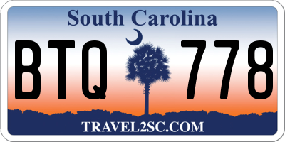SC license plate BTQ778