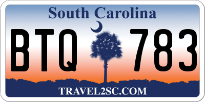 SC license plate BTQ783
