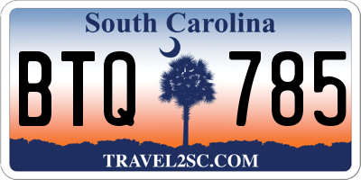 SC license plate BTQ785