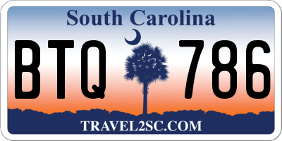 SC license plate BTQ786