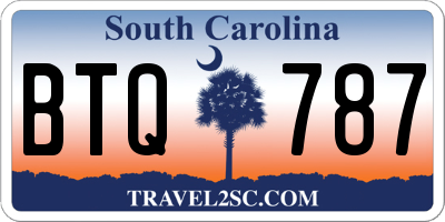SC license plate BTQ787