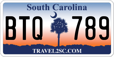 SC license plate BTQ789