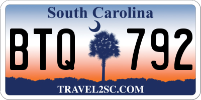 SC license plate BTQ792