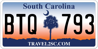 SC license plate BTQ793